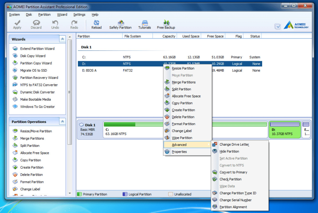 AOMEI Partition Assistant Crackeado